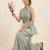 Mint green fandy crush beads work sharara palazzo set