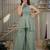 Mint green fandy crush beads work sharara palazzo set