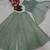 Mint green fandy crush beads work sharara palazzo set