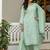 Elegant sea-green chikankari cotton suit set with dupatta