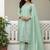 Elegant sea-green chikankari cotton suit set with dupatta