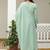 Elegant sea-green chikankari cotton suit set with dupatta
