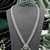Rhodium finish grand bridal american diamond necklace set