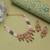 Multi color matte gold choker kundan necklace set