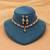 Rani color matte gold kundan necklace set