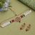 Multi color matte gold choker kundan set