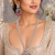 Rhodium finish elegant long american diamond necklace set