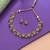 Green color royal kundan necklace set