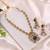 Green color traditional kundan jewelry set