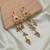 Rani & green color long kasmiri earrings