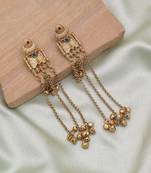 Rani & green color handmade kasmiri earrings