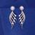 Silver color american diamond earrings