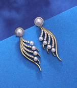 White color american diamond earrings