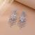 Silver color fashion diamond earrings
