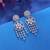 Silver color fashion diamond earrings