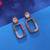 Multi color party wear diamond earrings