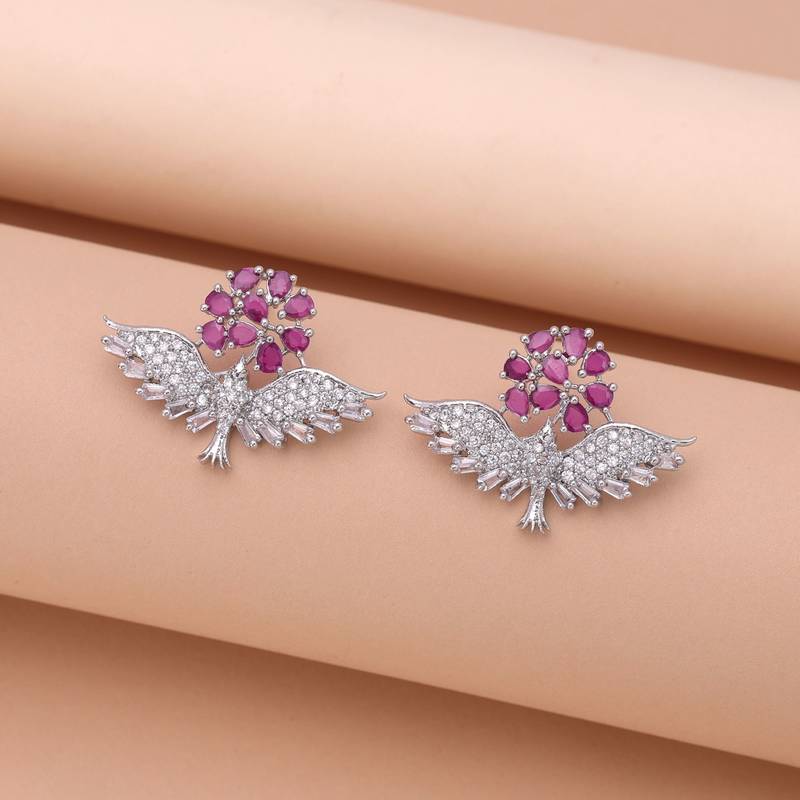 Rani color royal diamond earrings