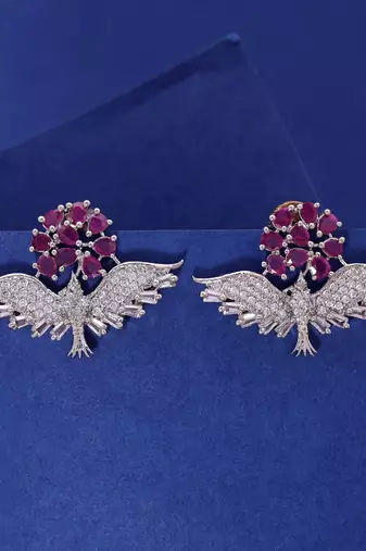 Rani color royal diamond earrings