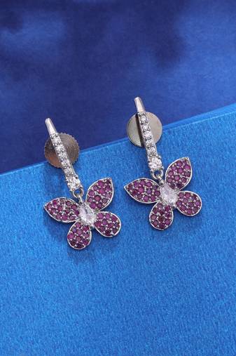 Rani color sparkling diamond earrings