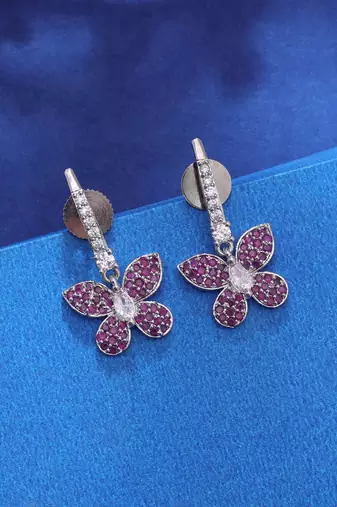 Rani color sparkling diamond earrings