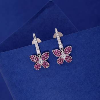 Rani color sparkling diamond earrings 2