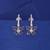 Navy blue color diamond earrings