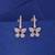 Silver color crystal diamond earrings