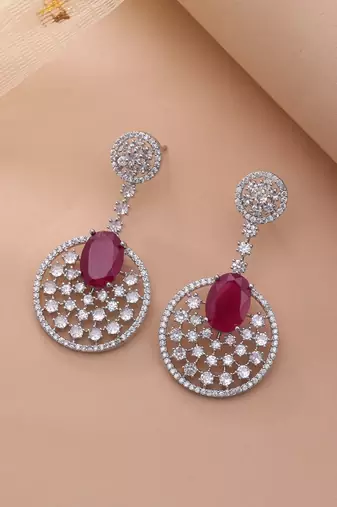 Rani color ethnic diamond earrings