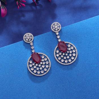 Rani color ethnic diamond earrings 2