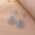 Pista green color diamond earrings