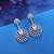 Silver color elegant diamond earrings
