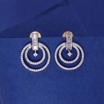 Silver color party wear earrings 2