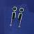 Green color designer diamond earrings