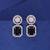 Black color american diamond earrings
