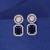 Blue color american diamond earrings