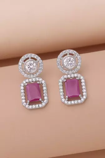 Rani color traditional diamond earrings