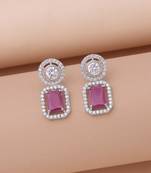 Rani color traditional diamond earrings