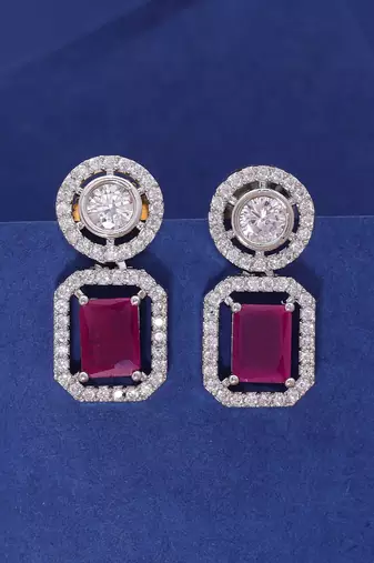 Rani color traditional diamond earrings
