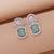 Pista green color elegant earrings