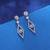 Silver color fashion diamond earrings