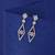 Silver color fashion diamond earrings