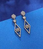 White color crystal diamond earrings