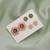 Assorted color 3 in 1 ad stud earrings combo