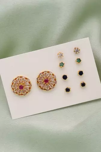 Assorted color 5 in 1 ad stud gift set