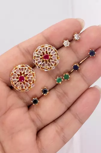 Assorted color 5 in 1 ad stud gift set