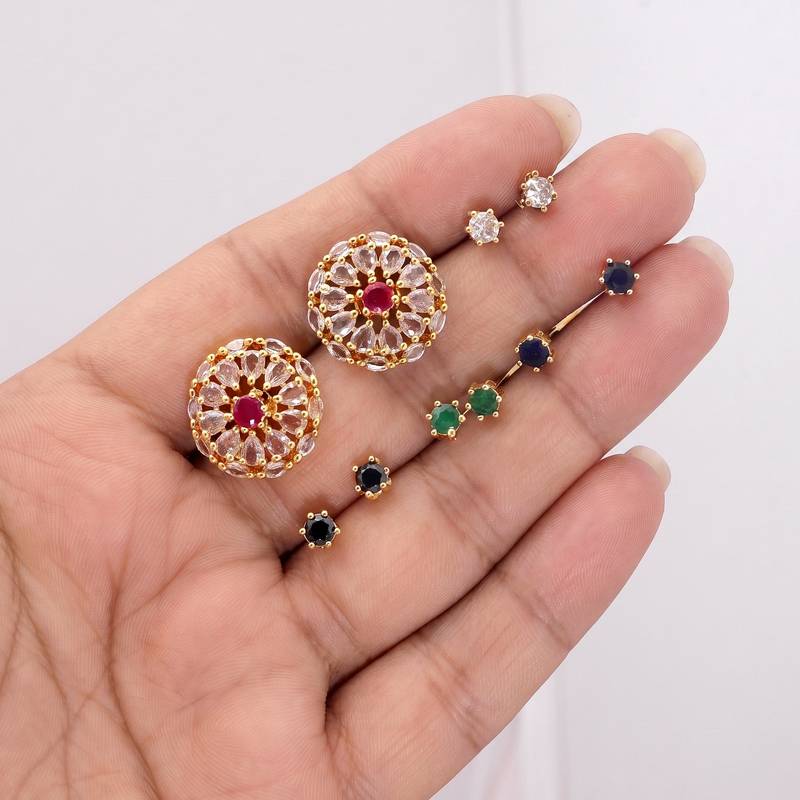 Assorted color 5 in 1 ad stud gift set