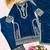 Teal blue velvet embroidered straight kurta pant set with dupatta