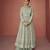 Sage green embroidered georgette anarkali suit set