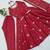 New trendy elegant red embroidered anarkali suit with dupatta