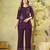 Wine embroidered cotton co-ord set for women